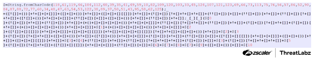 Figure 2: The obfuscated code responsible for checking and redirecting users to evade detection.