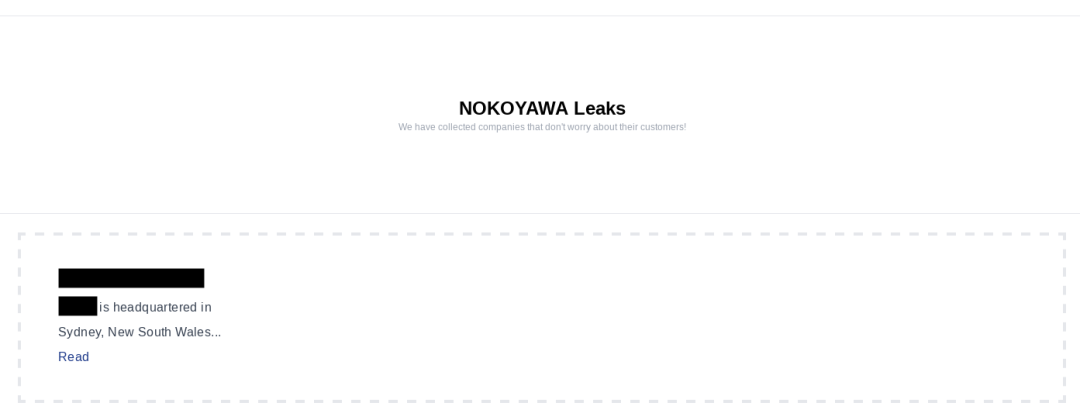 Nokoyawa leak site